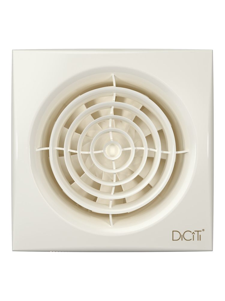 Вентилятор накладной AURA D125 обратный клапан Ivory DICITI