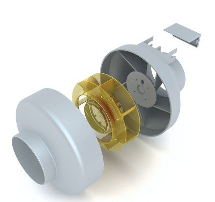 Комплект корпуса круглого вентилятора VILMANN Ø 200 (3 детали, пластик)