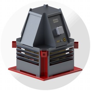 Крышный вентилятор дымоудаления ВКРС-ДУ №12,5, Ø1250 мм